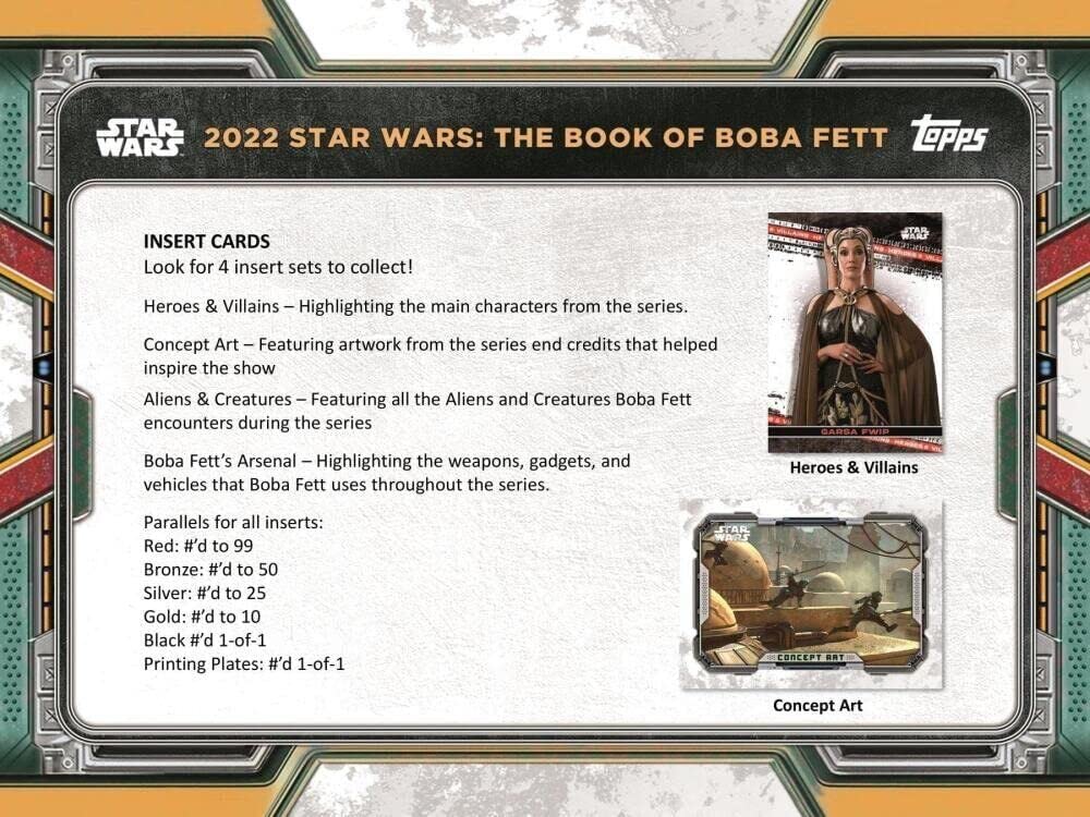 Amazon.com: 2022 Topps Star Wars Book of Boba Fett Hobby Box